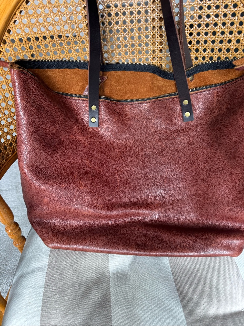 Portland leather tote bag - Picture 4 of 4